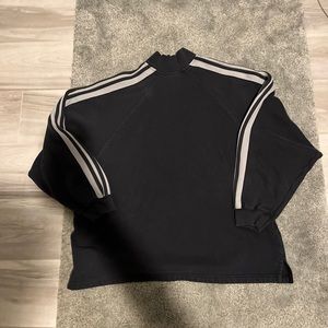 Vintage Adidas Pullover Sweatshirt Crewneck 1/4 Zip maine blue 90s size xL